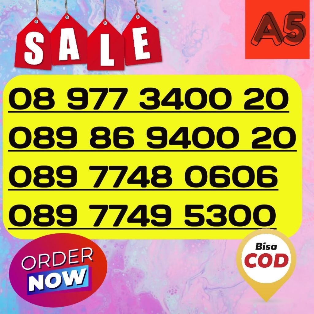 NOMER CANTIK TRI 11 ANGKA (A5) Kartu Wajib Registrasi ke 4444 Bisa COD Order Now