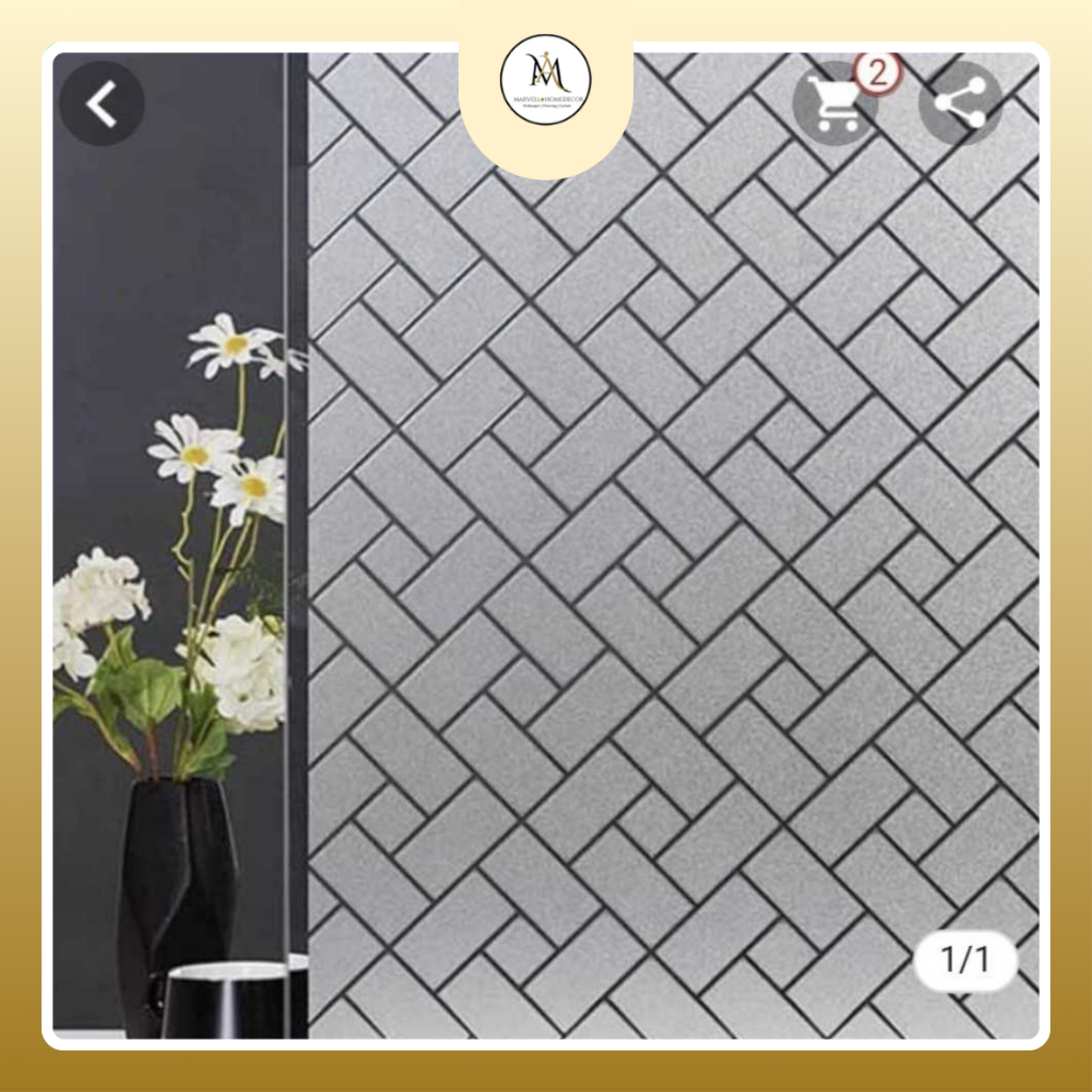 Stiker Kaca Sticker Kaca Sunblast Motif Bata Dekorasi Jendela Rumah Sticker Sunblast | Glass Sticker