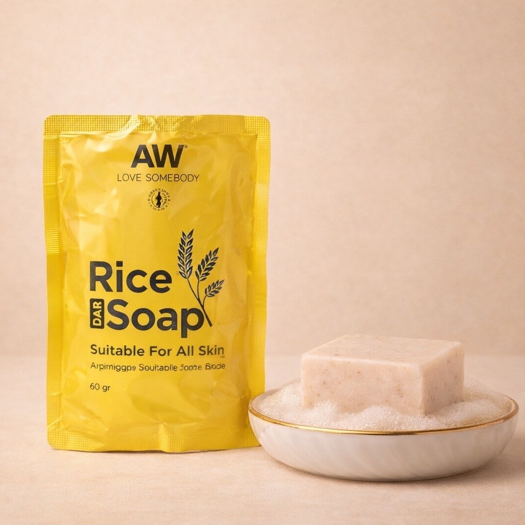 Sabun Whitening - AW Rice Soap 100gr - Whitening Soap For All Type Skin