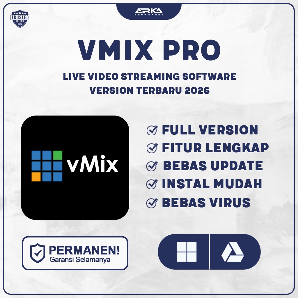 Vmix Pro 28 Full Version Original No Trial Lifetime + Panduan Instalasi (WIN) | Version 23 / 24 / 25