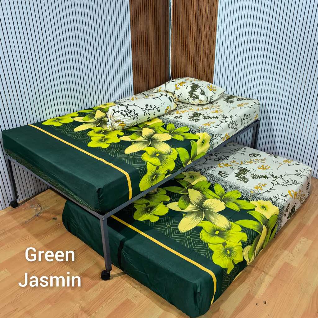 sprei sorong 120*200 t 20 120*200 t 30 tanpa rumbai motif bungga