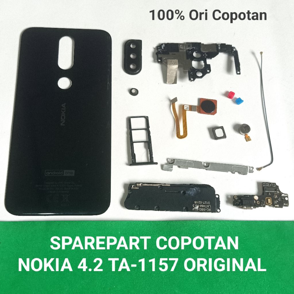 Sparepart Copotan Nokia 4.2 TA-1157 Original normal  buzzer Loudspeaker  tutup mesin atas  fingerpri