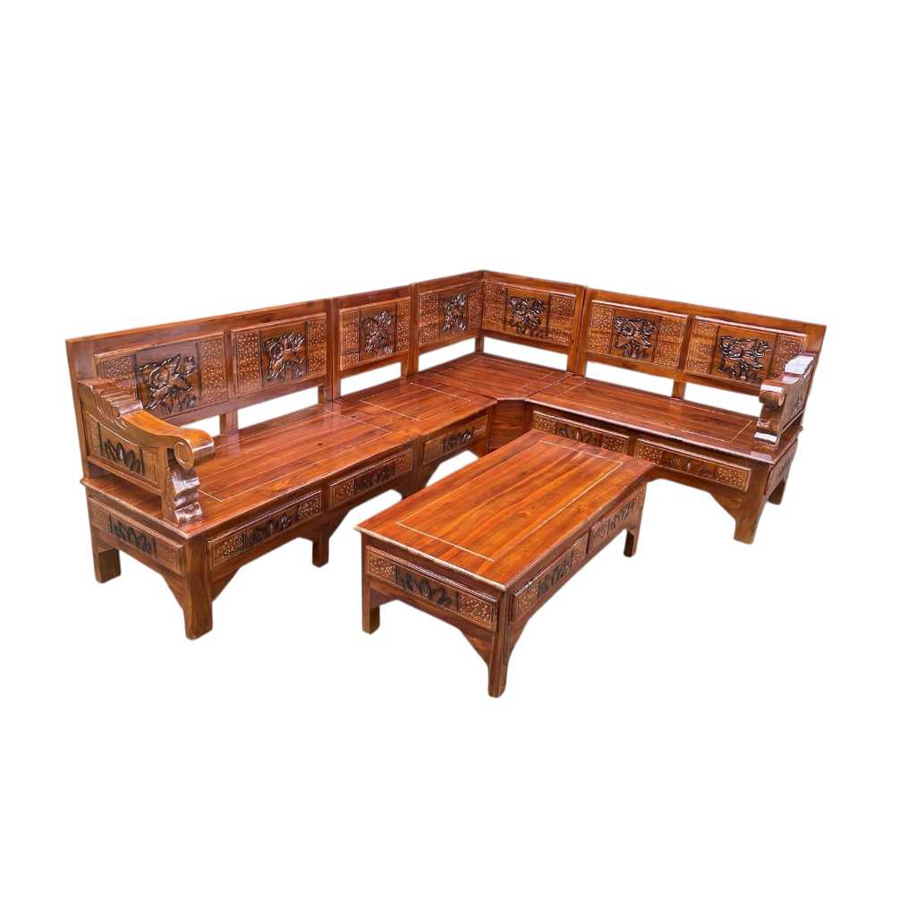 Kursi Sudut Kayu Jati / Jodang / Bagongan / Minimalis