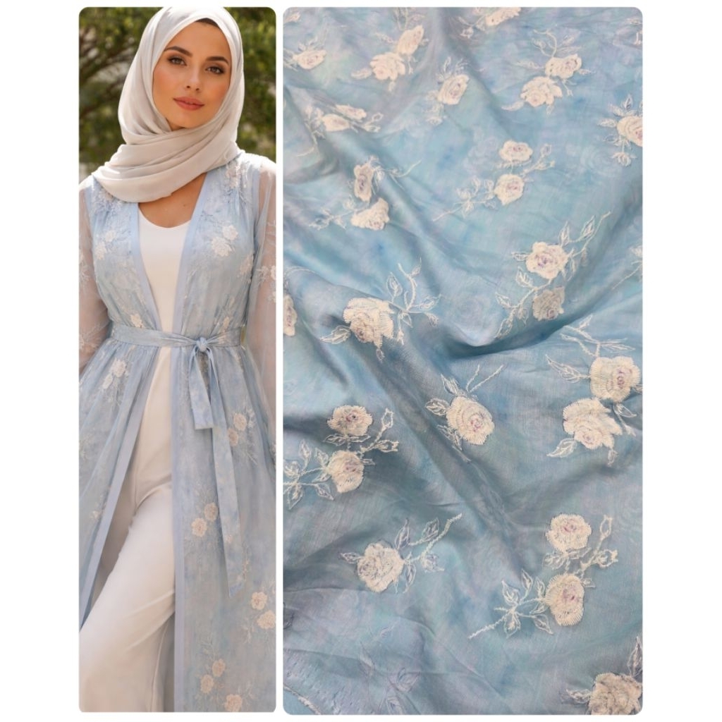 kain paper silk bordir