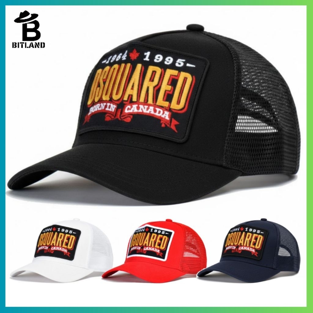 BITLAND  Topi DSQUARED Heritage Bornin In Canada - Trucker Hat – Black Edition-TPI-140
