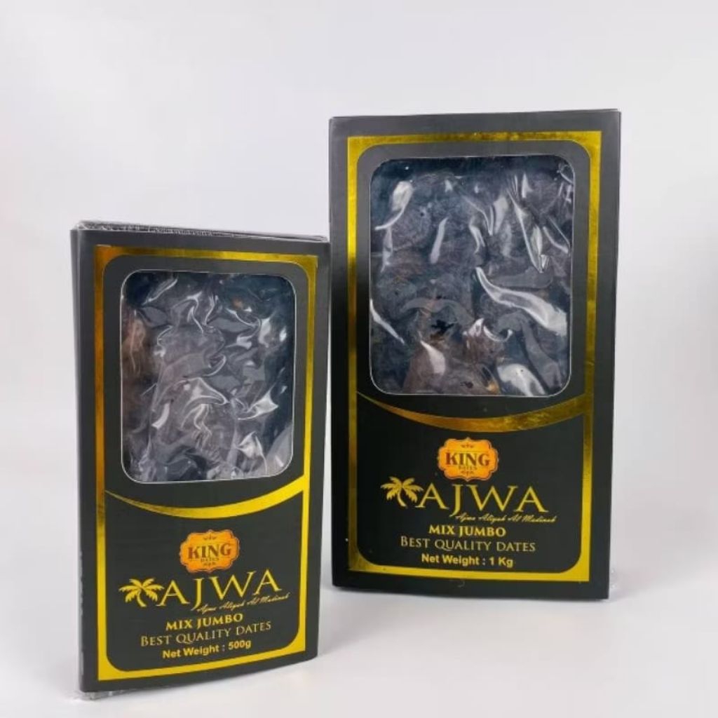 Kurma Ajwa King 1 Kg / 500 gr | Premium Jumbo / Mix Jumbo / Kurma Ajwa Pekanbaru / Kurma Nabi