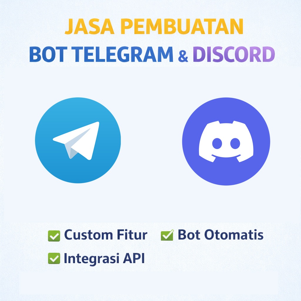 JASA PEMBUATAN BOT TELEGRAM DAN DISCORD