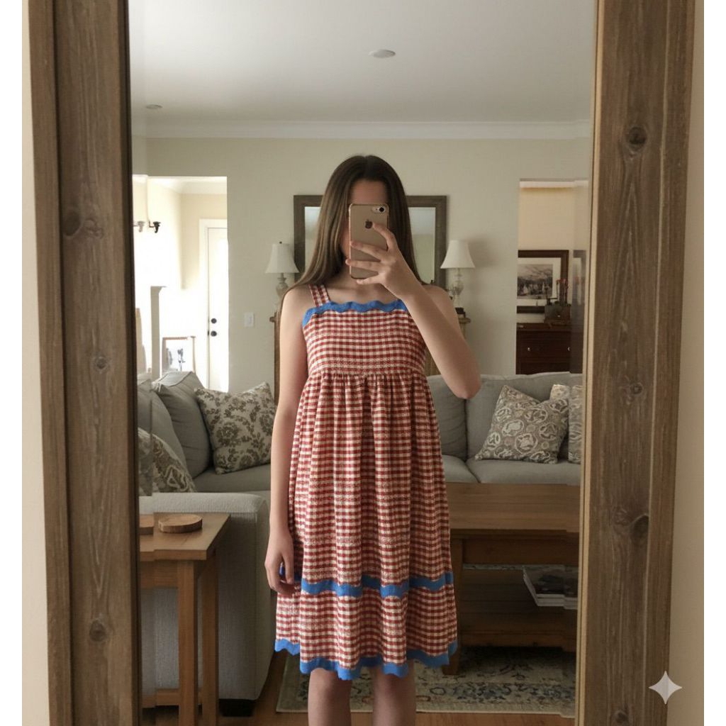 Gingham Dress Anak Remaja