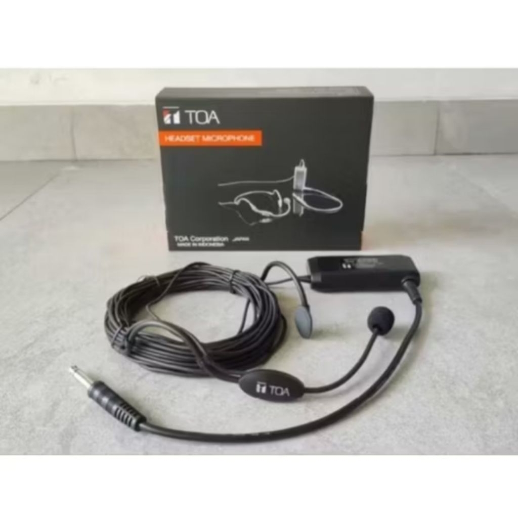 Mic Headset TOA ZM 371HS Mikropon Bando Mikrofon Telinga Microphone Imam Kabel