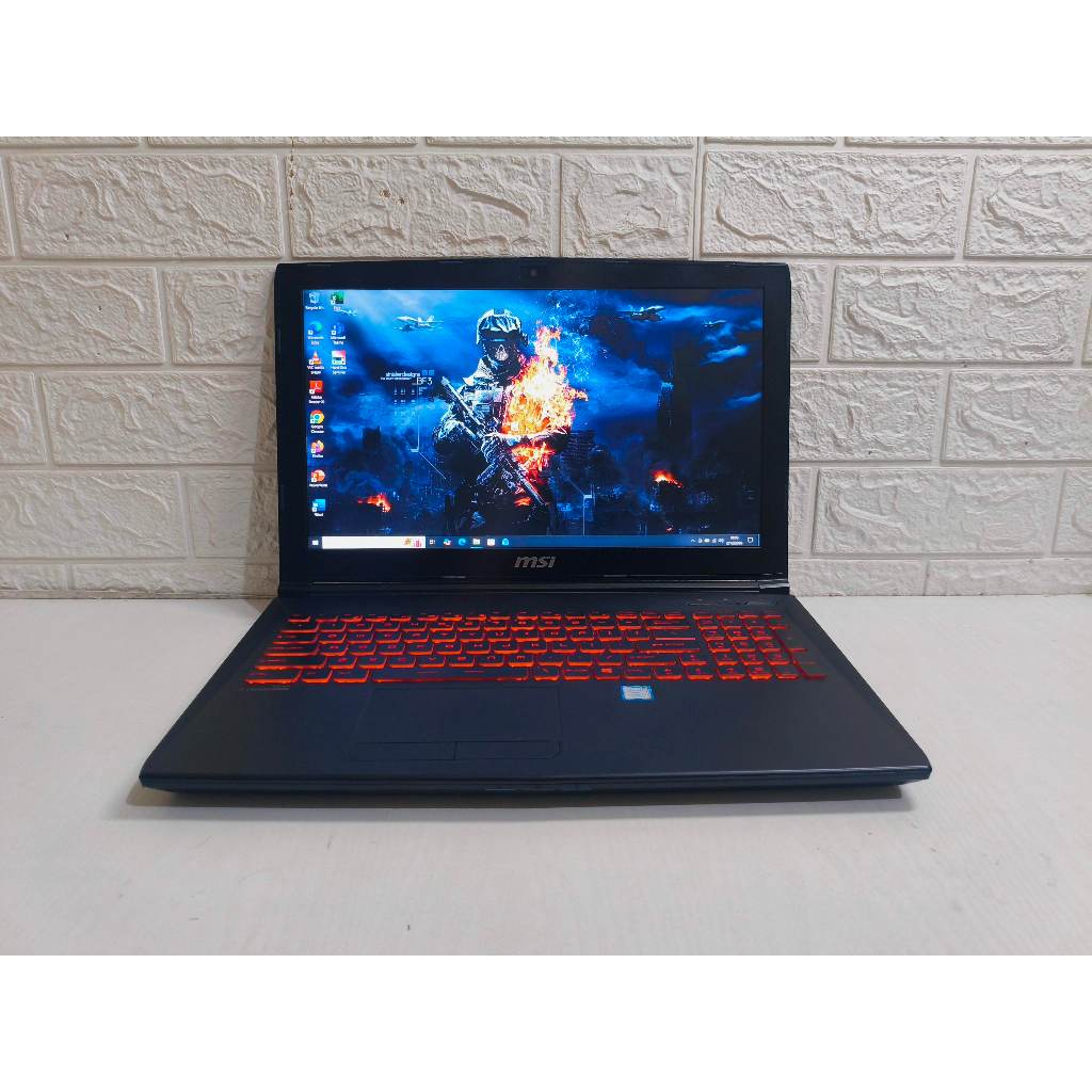 MSI GL62VR | Core i7 7700HQ Nvidia GTX 1060 6GB | RAM 16GB | Laptop Second Bekas Gaming Desain