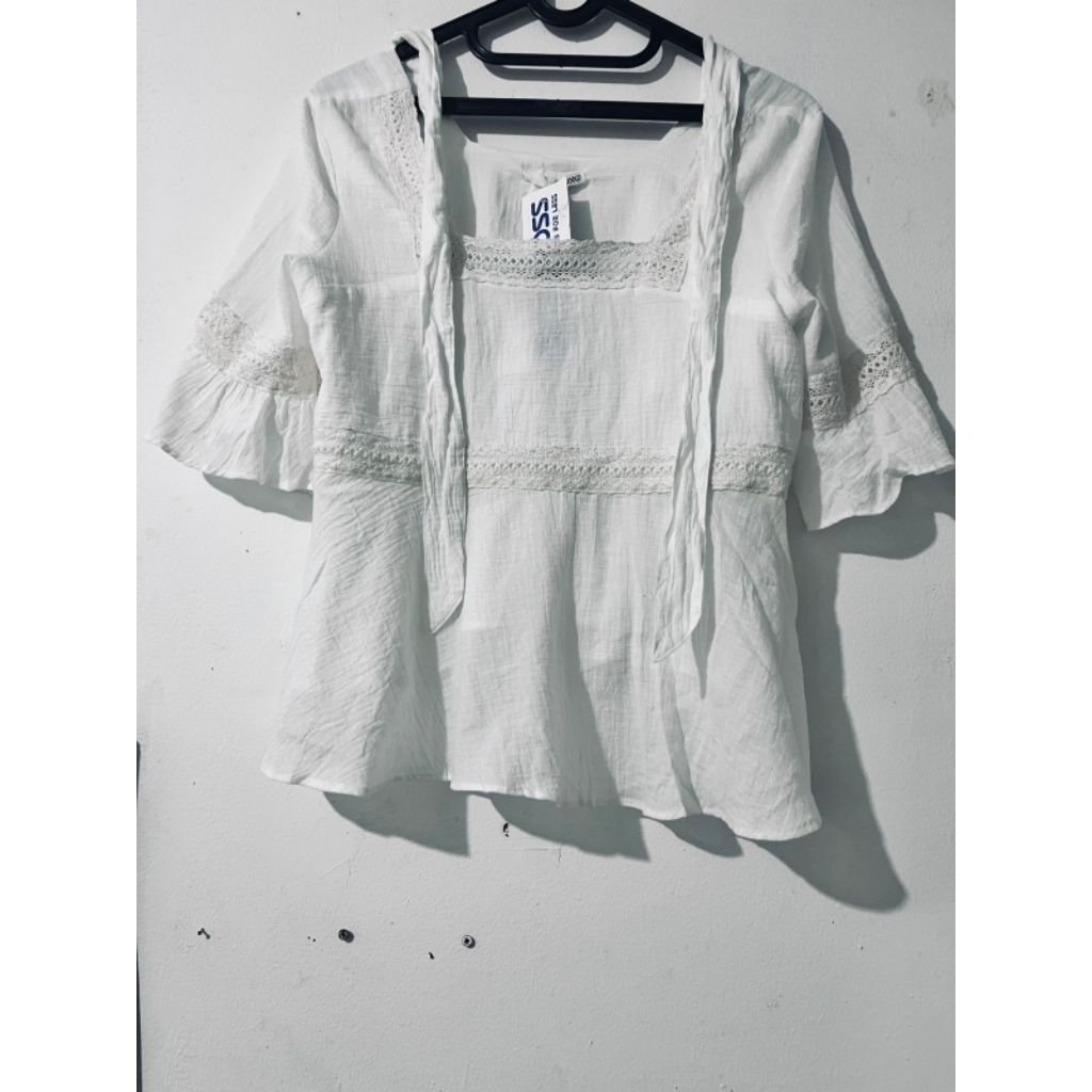 atasan putih bordir