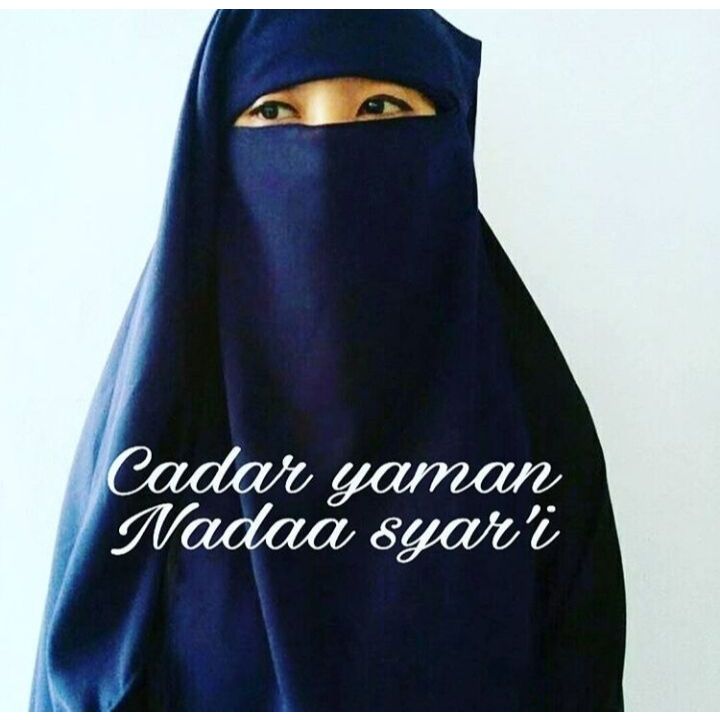 Cadar Niqab Yaman Brand Nadaa Syari Warna Hitam