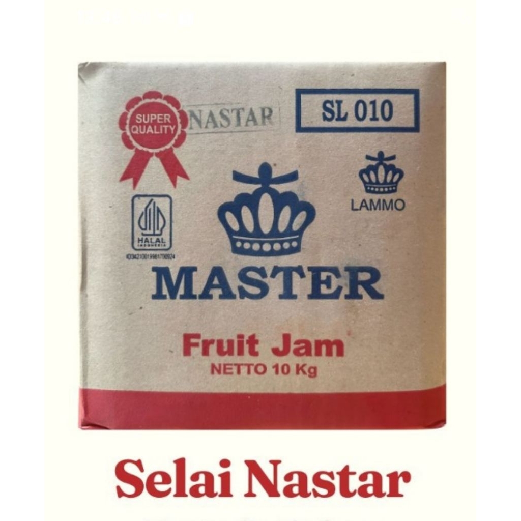 selai nanas kasar untuk isian kue nastar merk master kemasan 250gr.500gr