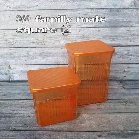 tupperware 369 family mate square (2pcs) gold 2017