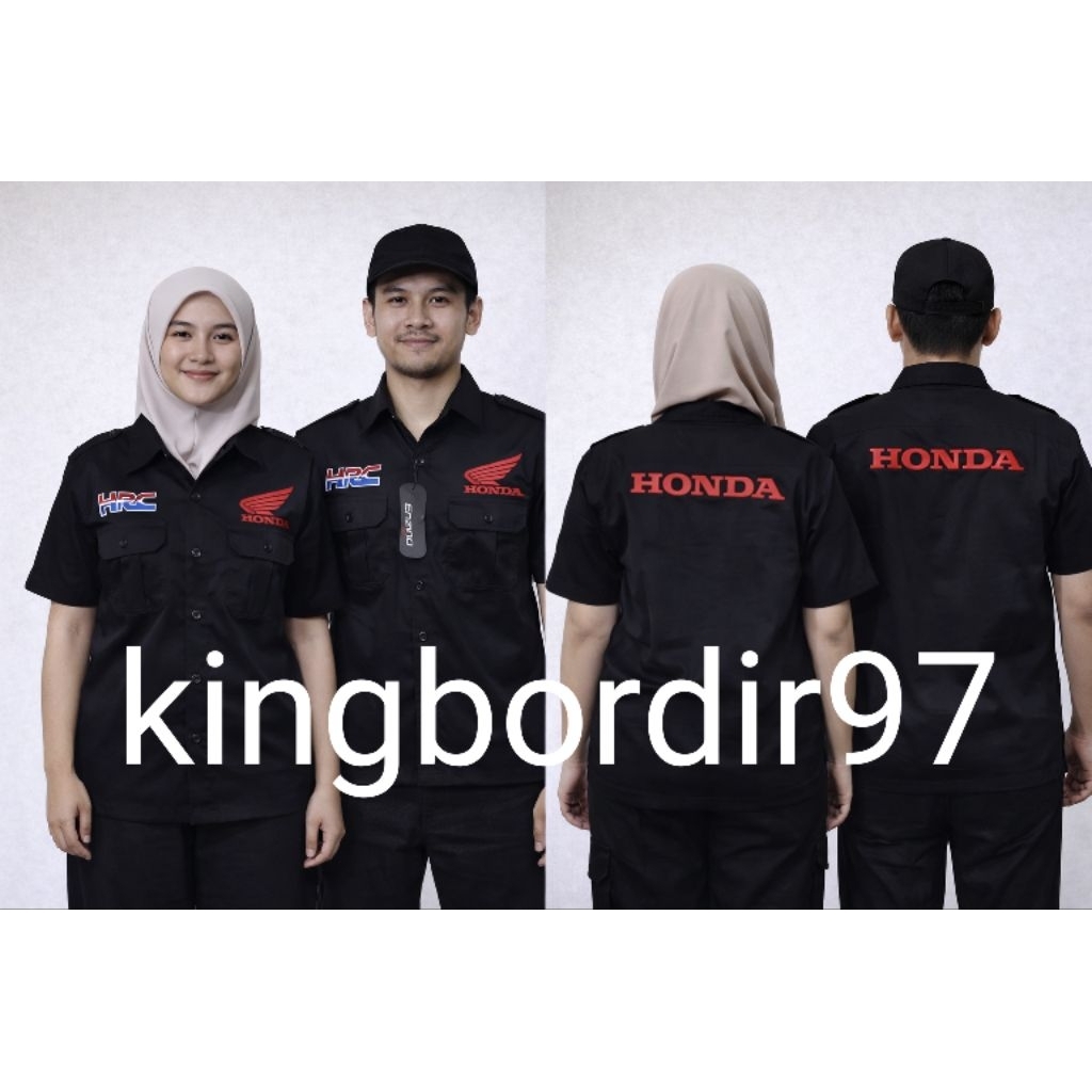 kemeja Honda HRC/Atasan seragam dealer Honda HRC pul.Bordir