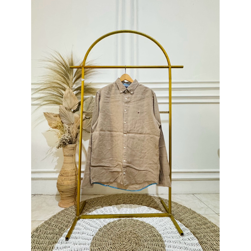Kemeja linen Tommy Hilfiger L original
