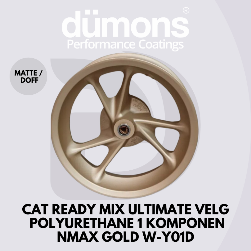 Dumons Ultimate Cat Velg Ready Mix NMAX GOLD W-Y01D DOFF PU 250 ml 1K (Ready To Use)