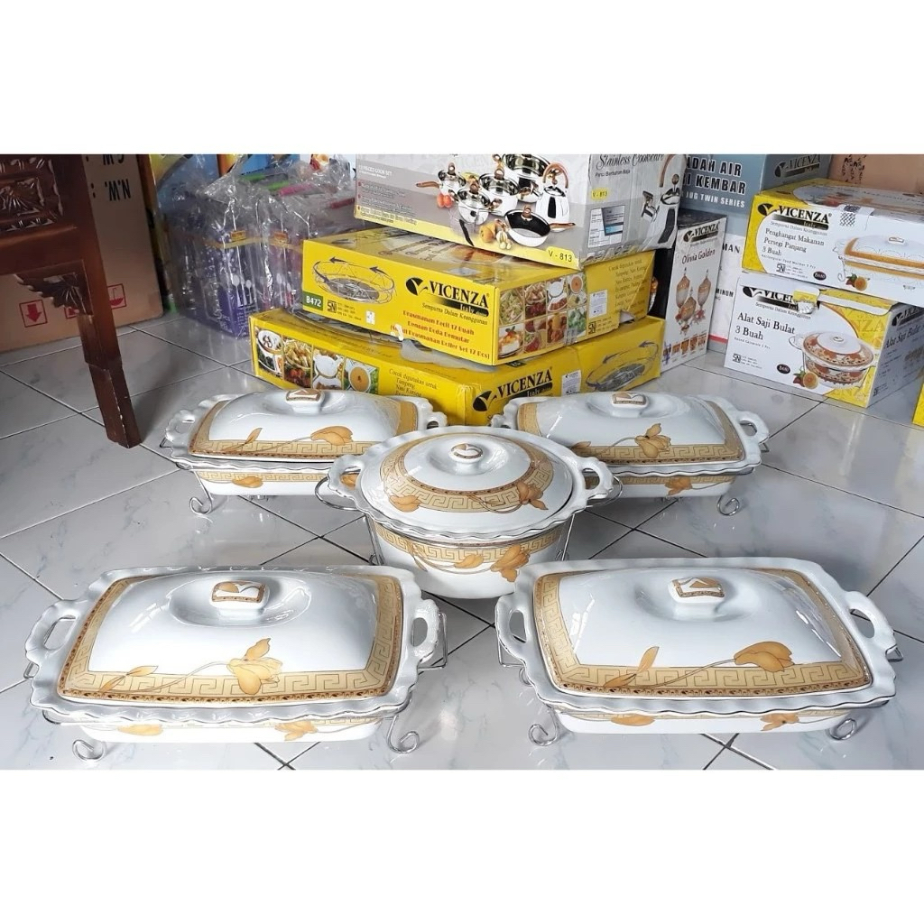 prasman set vicenza keramik premium quality cocok buat acara hidangan makanan