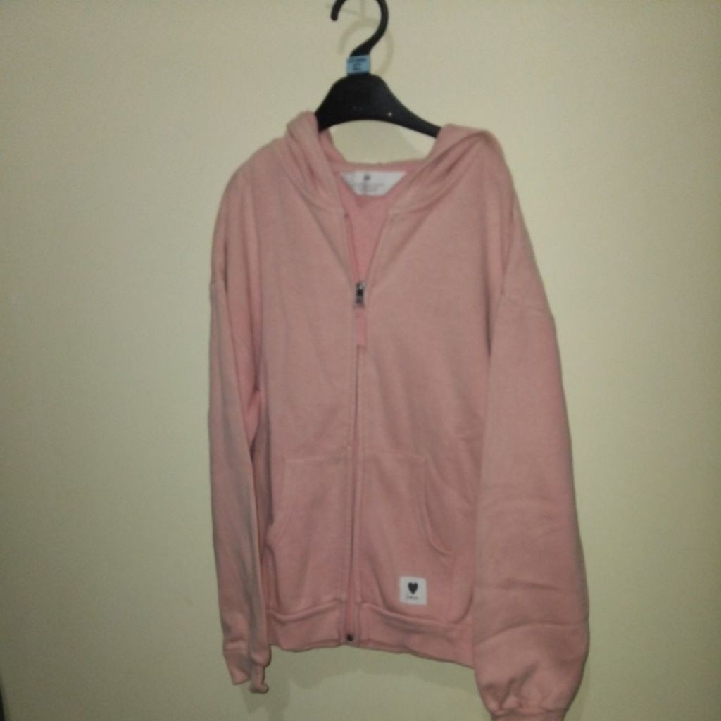 sweater Hoodie Anak Perempuan Pink - Second Brand