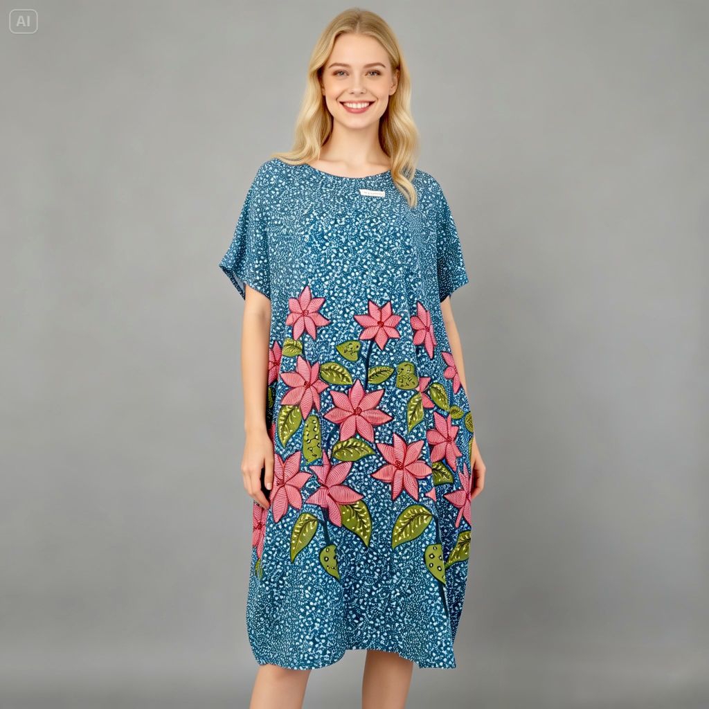 Daster Hap Kelelawar Pendek Ld 140cm Panjang 110cm