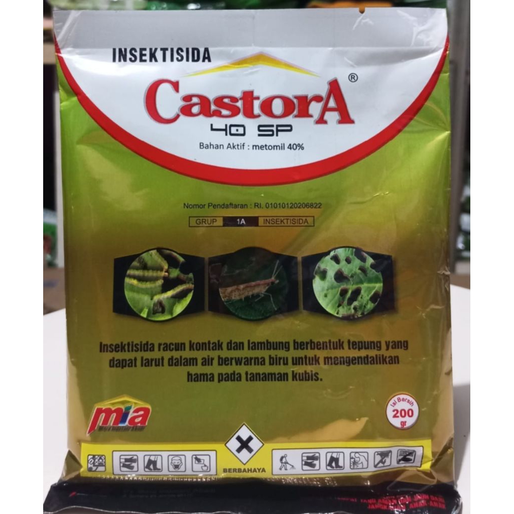 Insektisida Castora 40 SP 200 gr / Insektisida pada tanaman kubis - Metomil 40 %