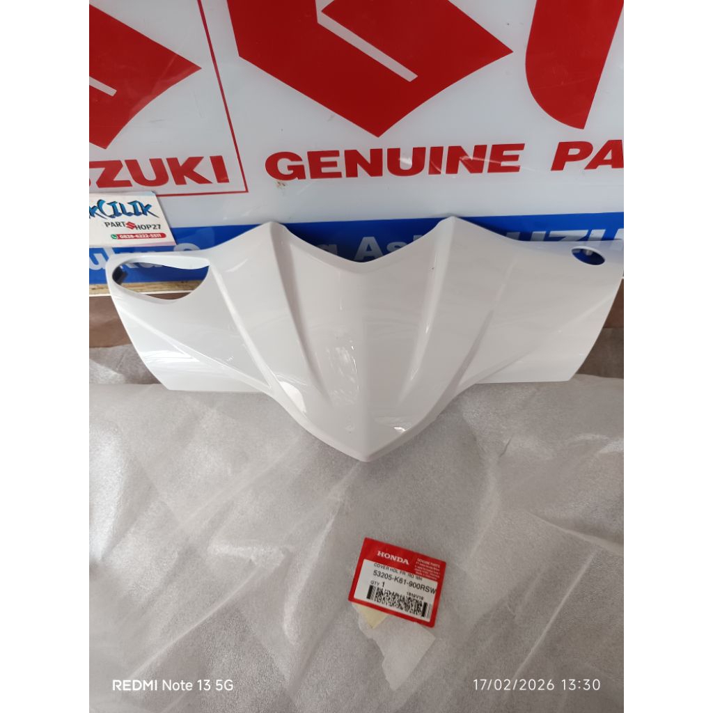 batok totok cover lampu depan honda beat pop putih original ahm