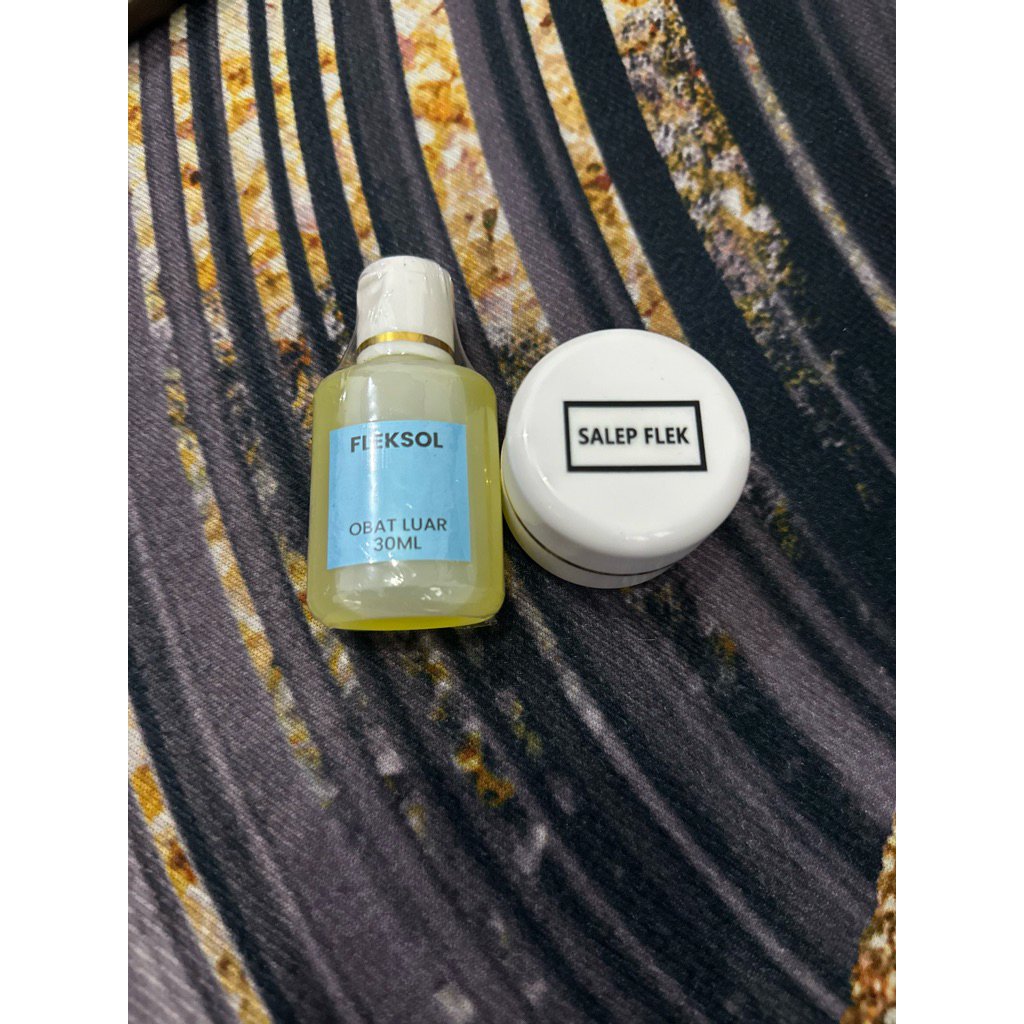 Paket Perawatan Flek Hitam Fleksol 30ml & Salep Flek Obat Luar untuk Kulit Wajah