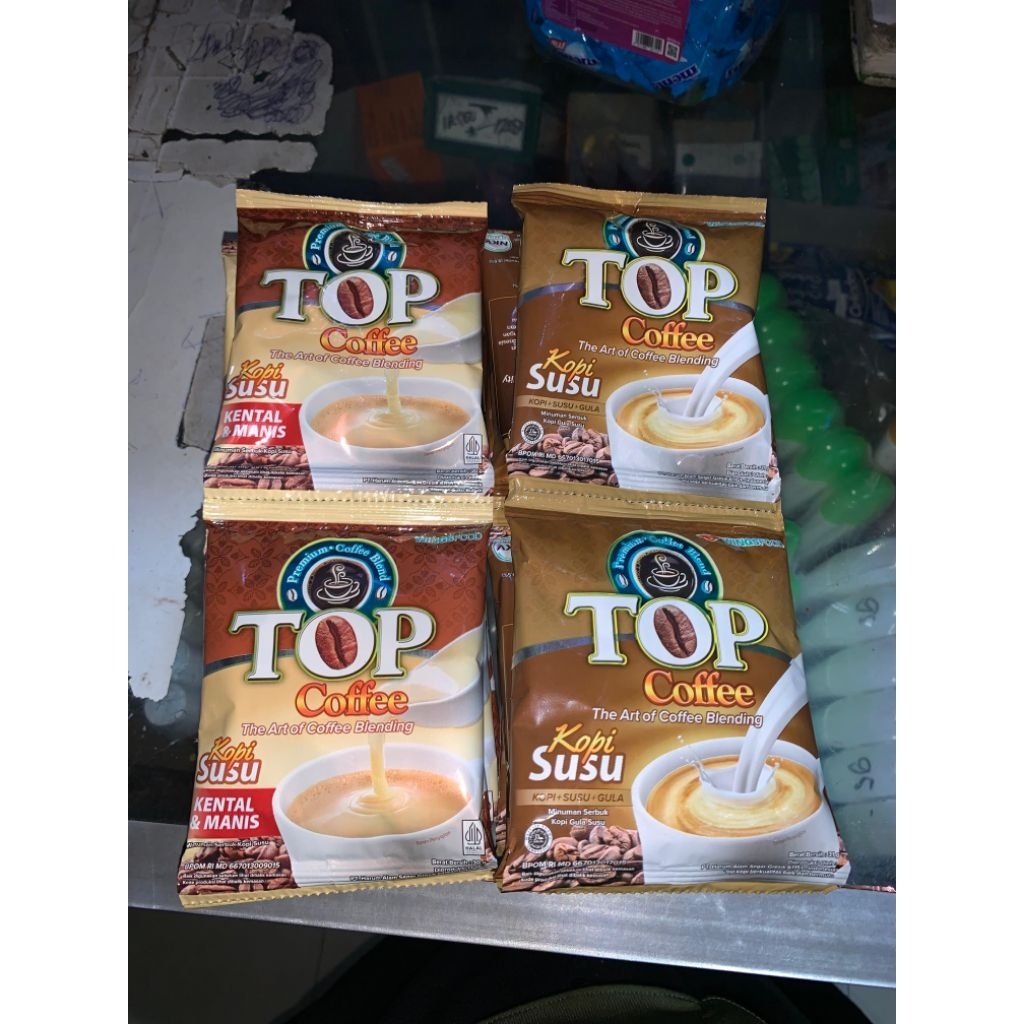 Top Kopi Susu dan Kopi Top Susu Kental Manis