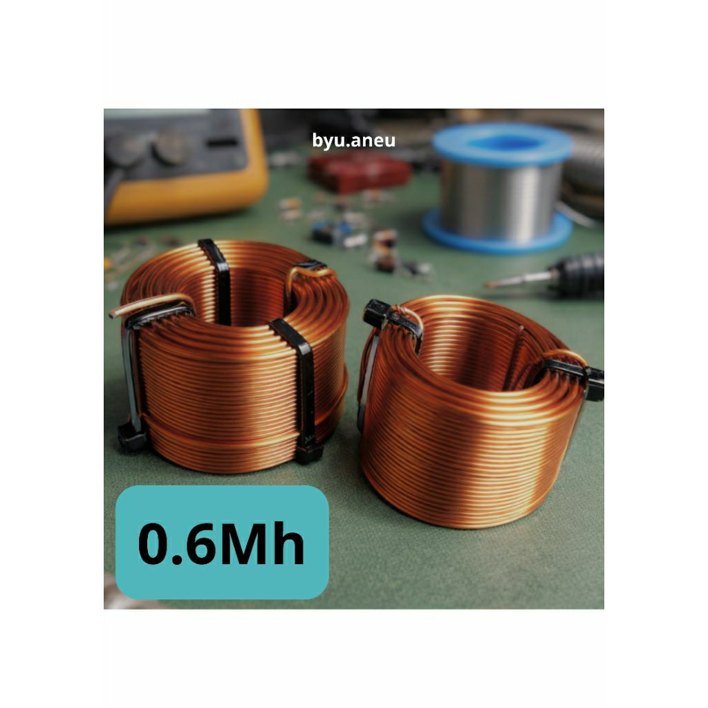 Crossover coil/ Coil lilitan tembaga/ pemisah suara audio 0.6Mh