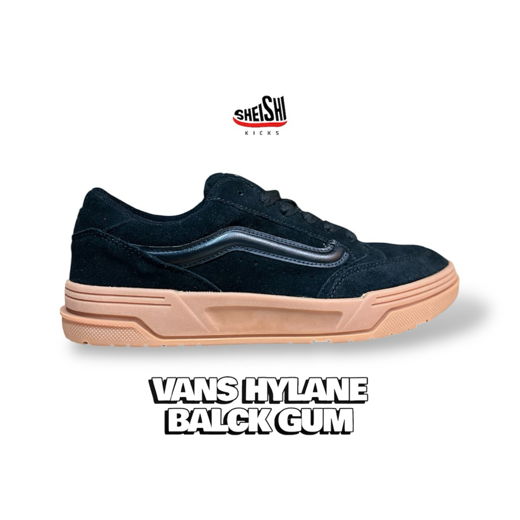 Sepatu Sneakers Pria Vans Hylane Black Gum