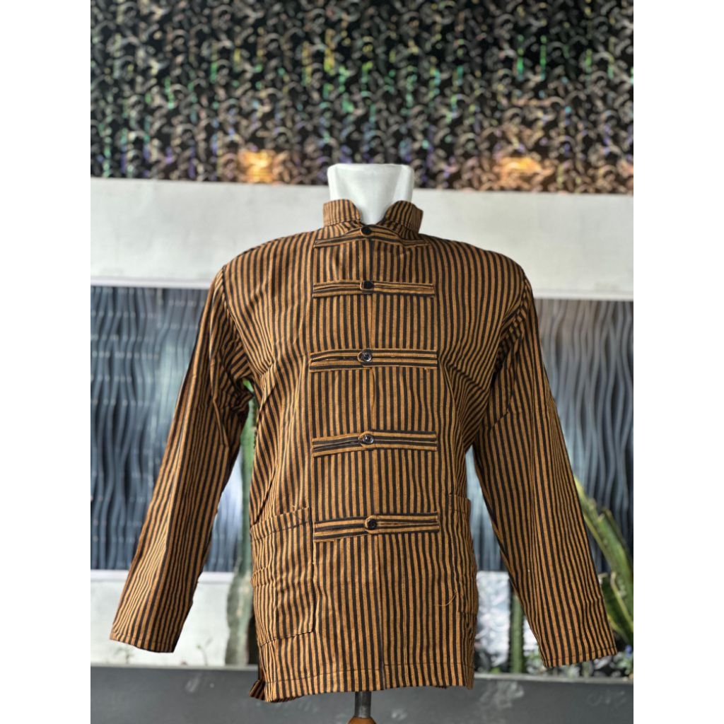 KEMEJA SANGHAI KOKO BATIK LURIK PRIA DEWASA