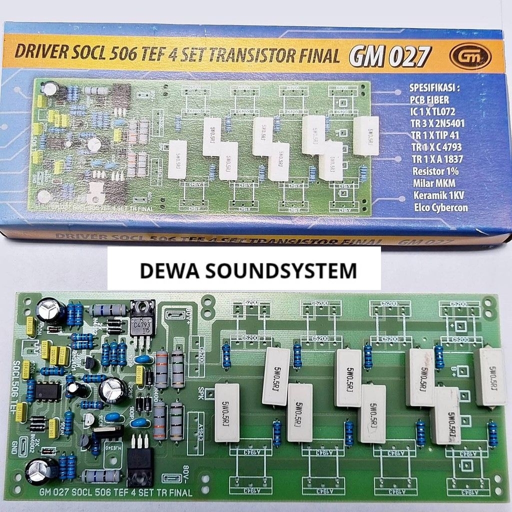 KIT DRIVER SOCL 506 TEF 4 SET TRANSISTOR FINAL GM 027