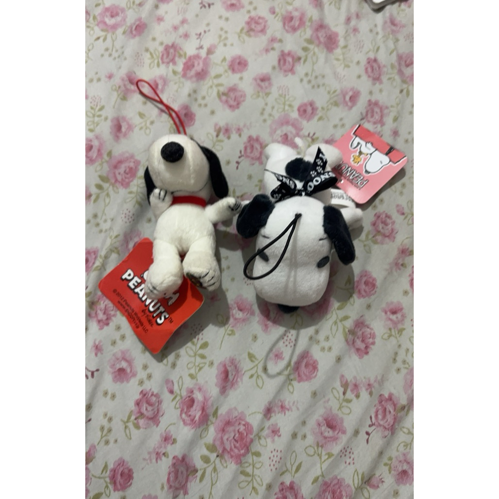 snoopy plush keychain peanuts newtag