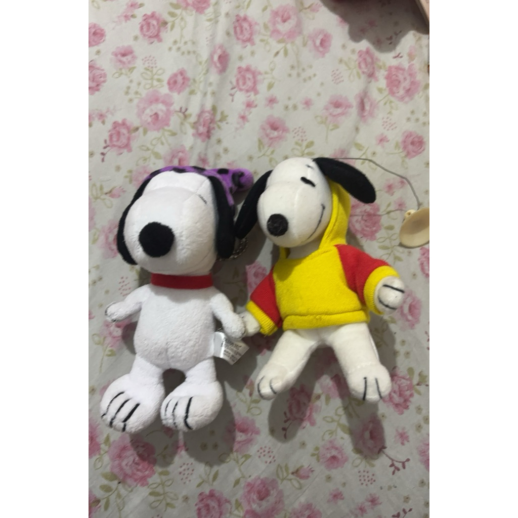 snoopy plush keychain raincoat & witch peanuts