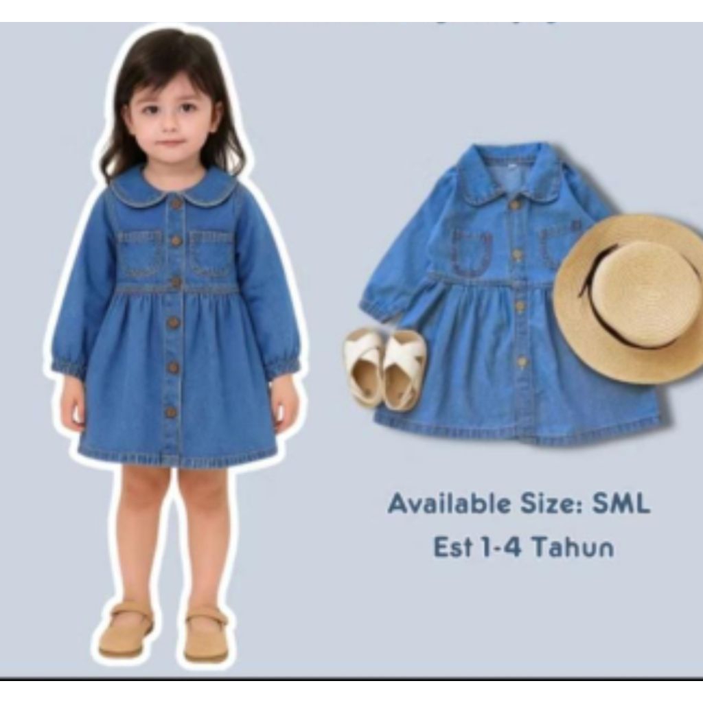 Dres Jeans  Anak#Dres Jeans Krah #Dres Jeans Anak Lengan Panjang