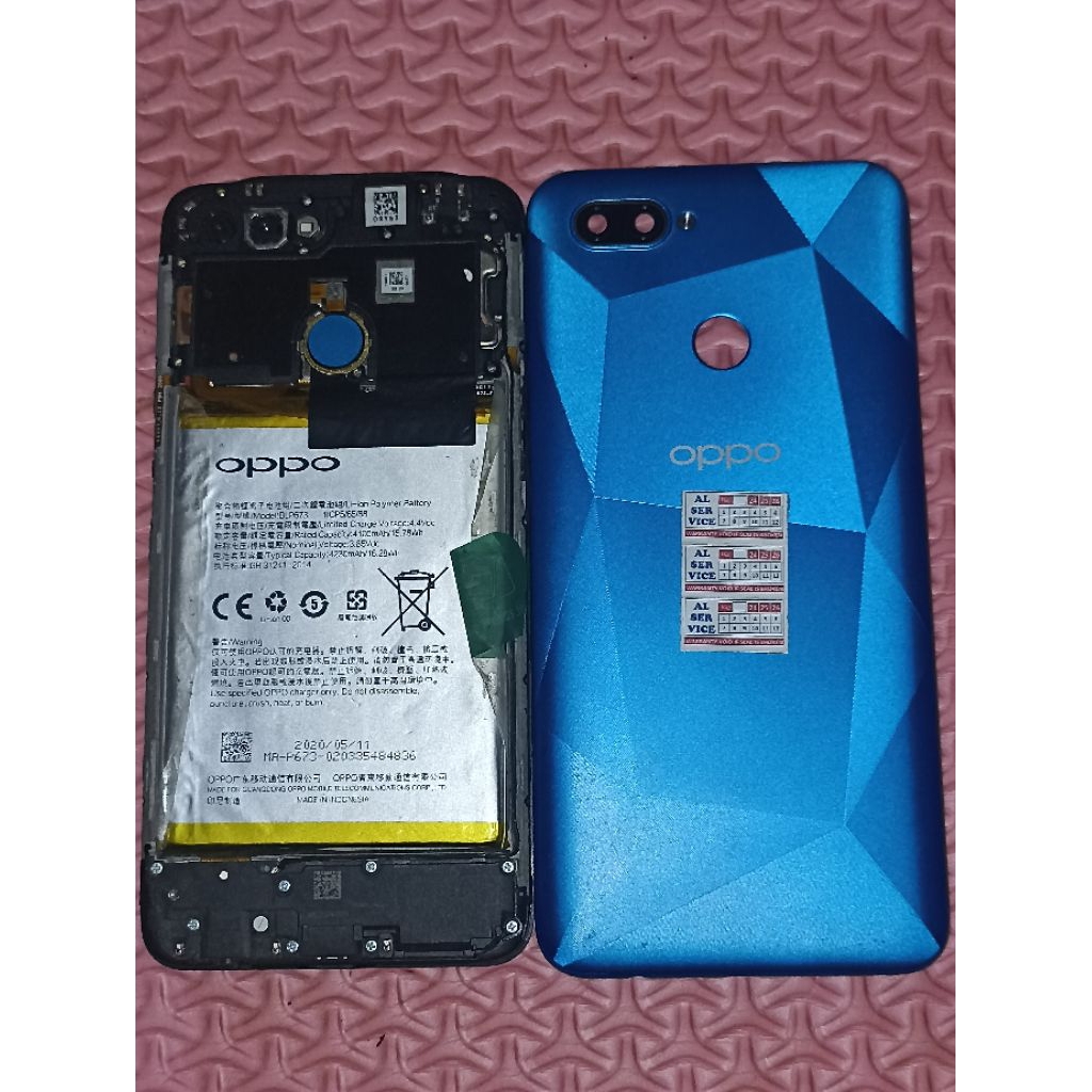 Lcd oppo a12 copotan normal mulus, mesin oppo a12, batrai oppo a12, blp673