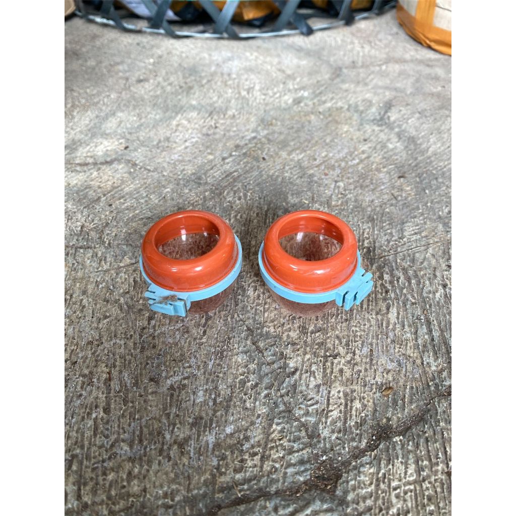 CEPUK PERKUTUT CANGKIR CEPUK  KUTUT TEMPAT PAKAN MAKANAN MINUM BURUNG BAHAN PLASTIK ANTI TUMPAH