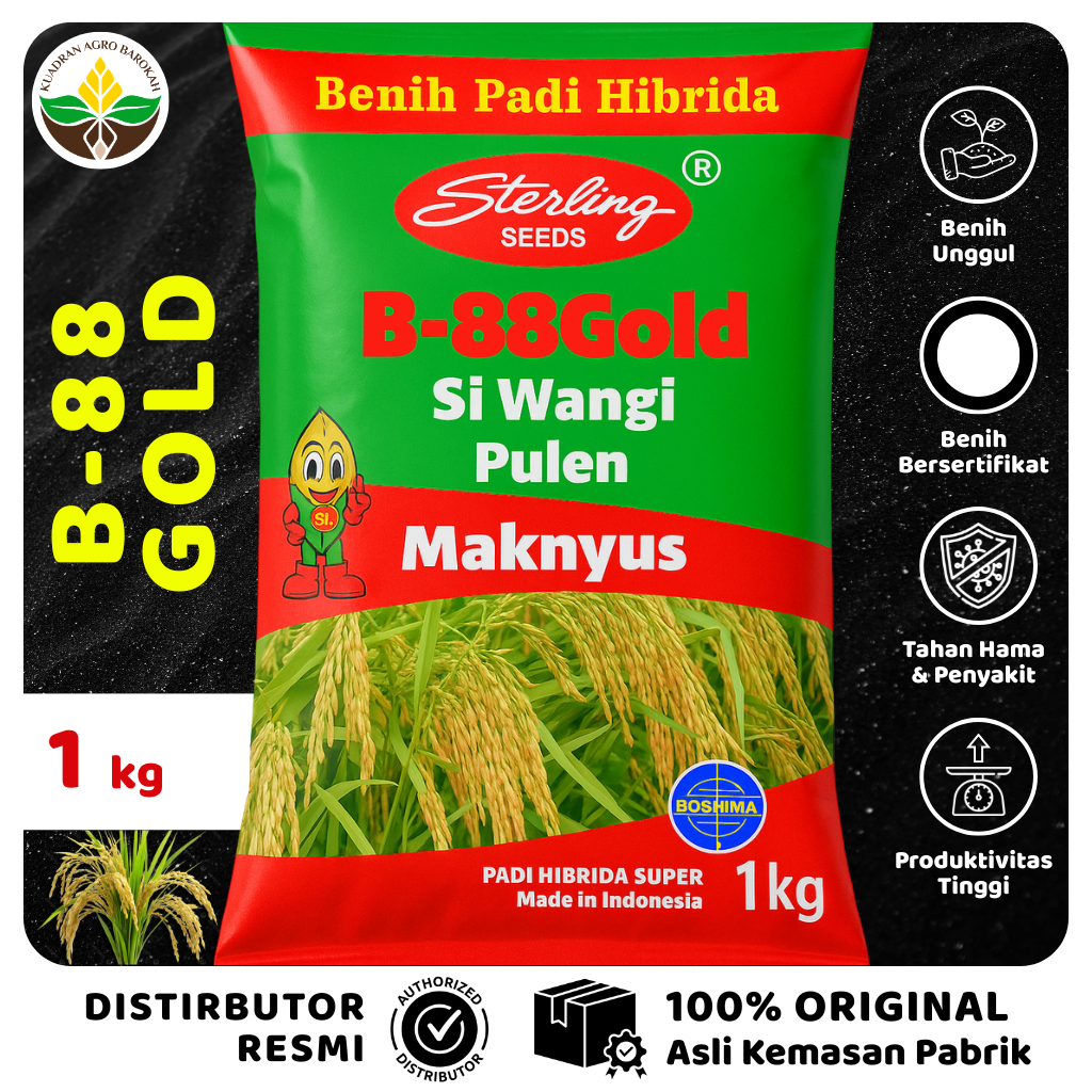 Benih Padi B 88 GOLD Maknyus 1 kg Sterling