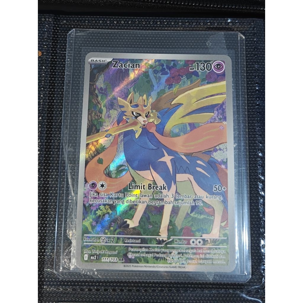 Kartu Pokemon Zacian AR Art Rare Original
