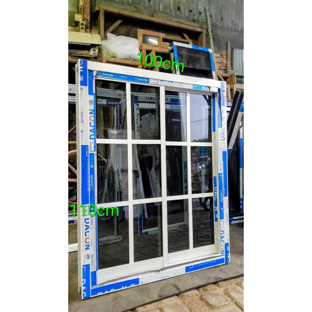 kusen jendela alumunium kusen alumunium dacon jendela swing geser buka, Boven pintu