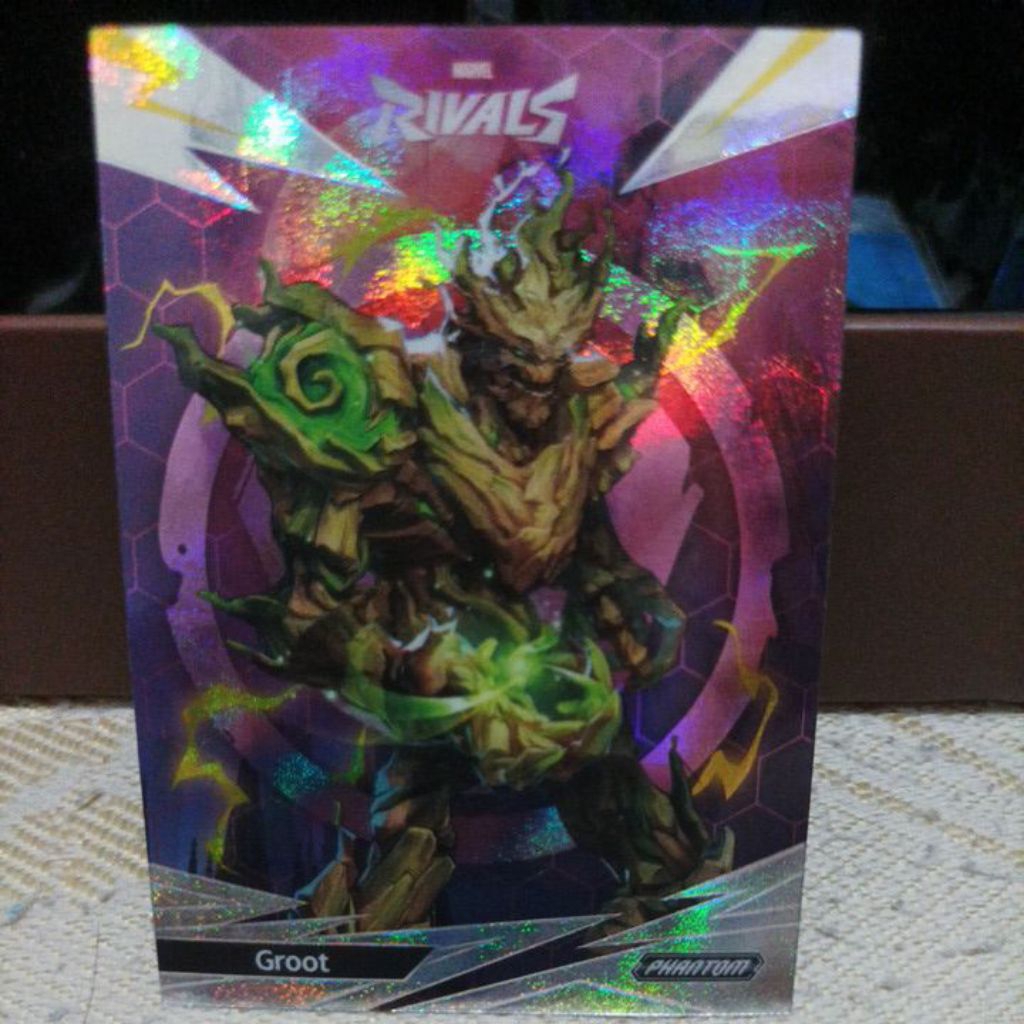Kartu 2025 Kakawow Phantom Marvel Rivals GROOT | HOLO Purple REFRACTOR
