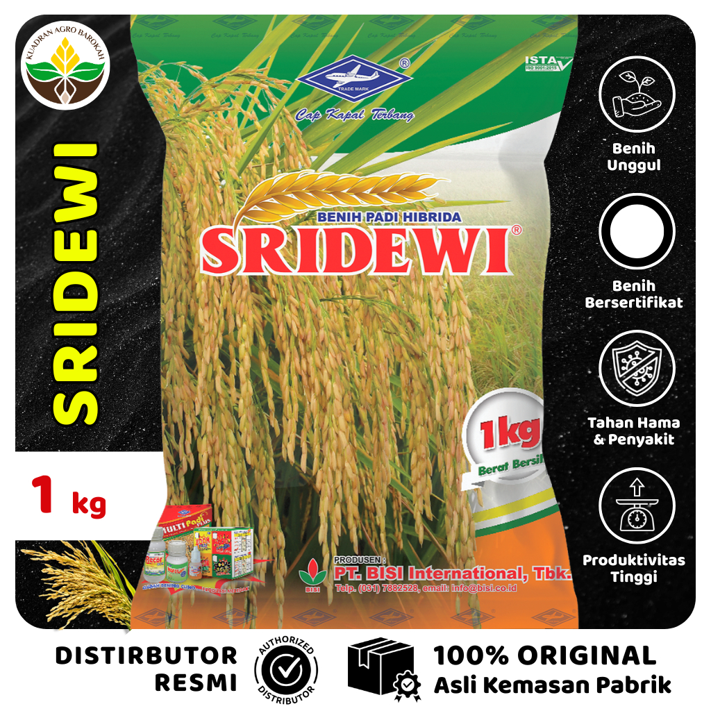 Benih Padi SRIDEWI 1 kg - Cap Kapal Terbang