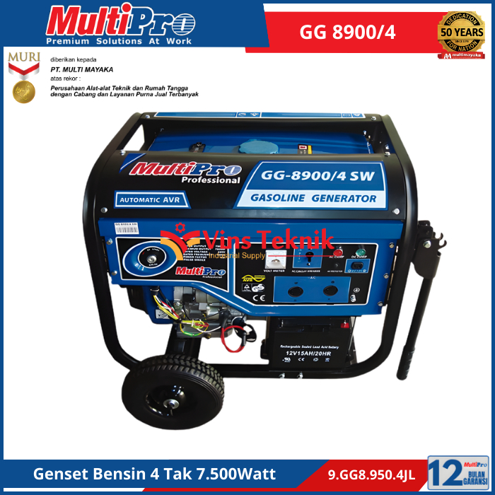 MULTIPRO GG 8900/4 Mesin Genset Listrik Genset Bensin Generator Genset 7.500Watt GG8900/4