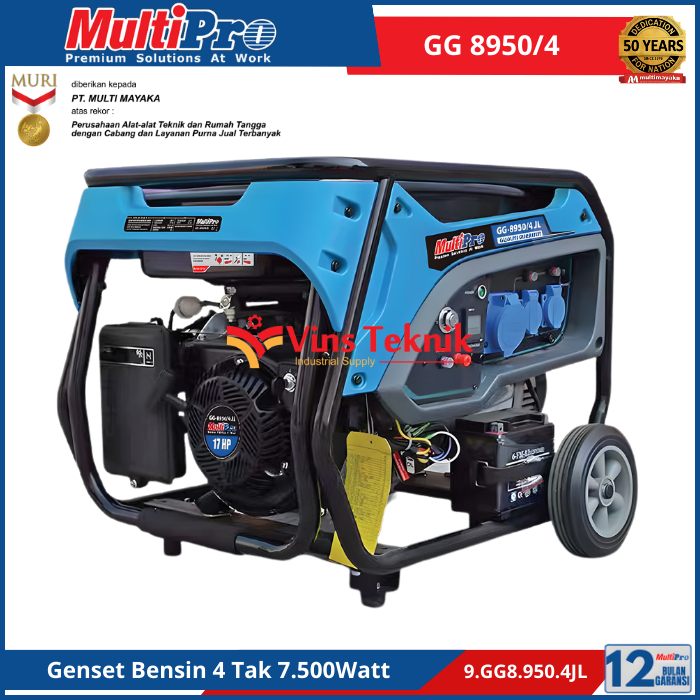 MULTIPRO GG 8950/4 Mesin Genset Listrik Genset Bensin Generator Genset 7.500Watt GG8950/4