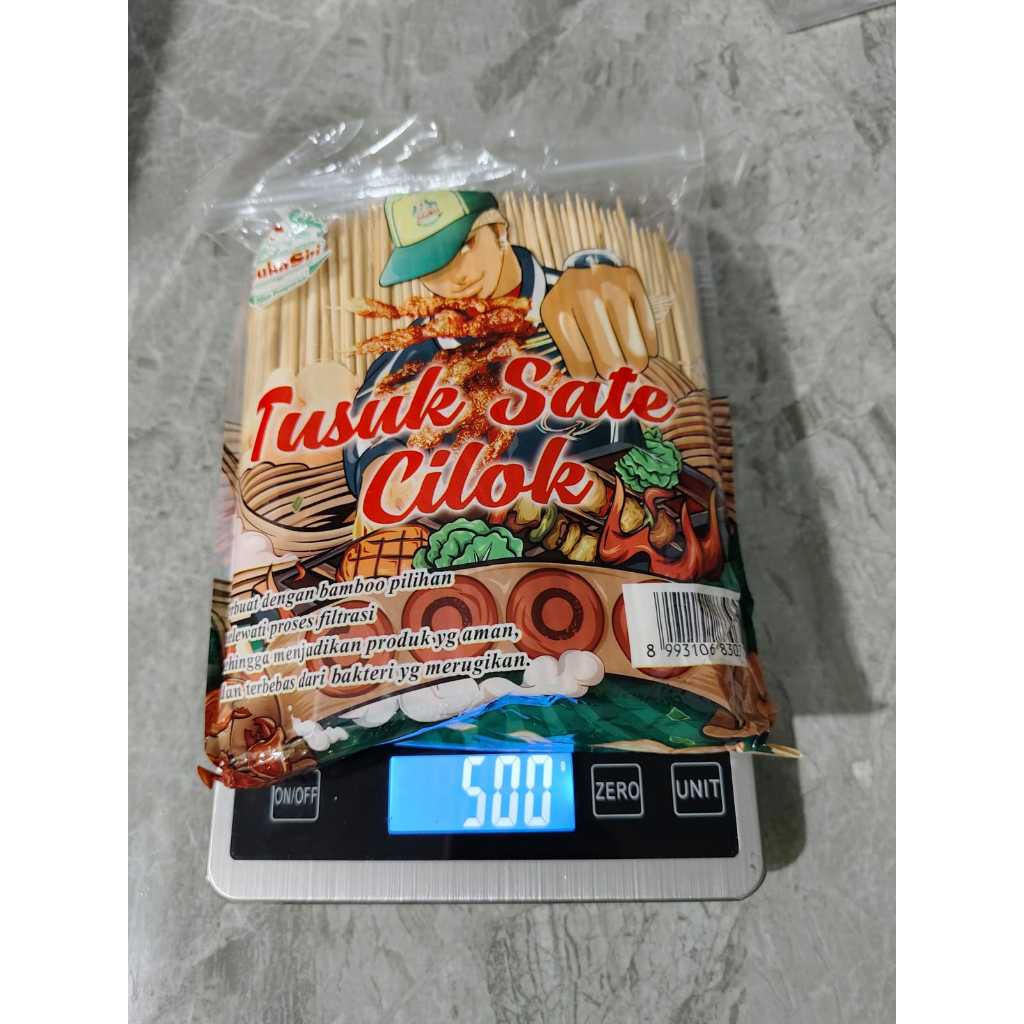 ISI 500GRAM TUSUK SATE HALUS CILOK 15CM BAMBU ASLI KILOAN MURAH