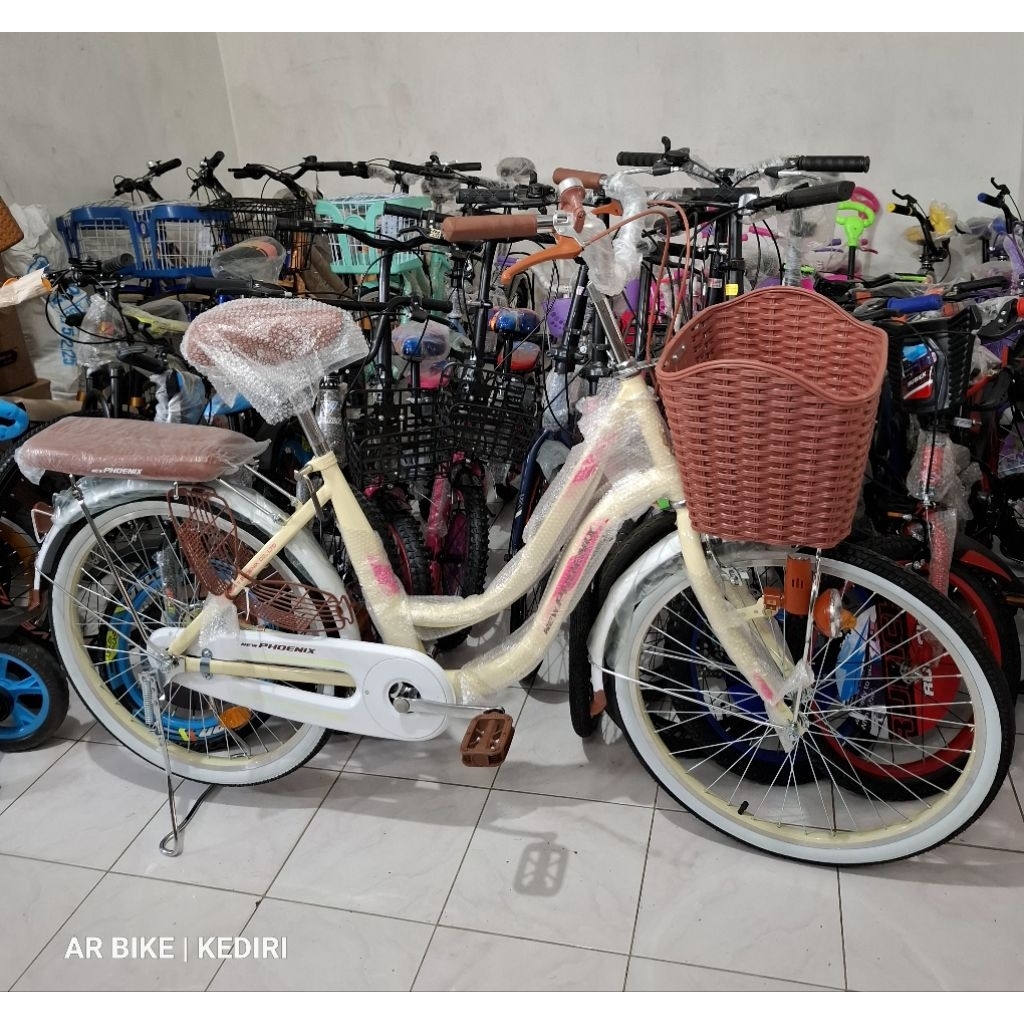 MINI 24 NEW PHOENIX Sepeda Keranjang Perempuan