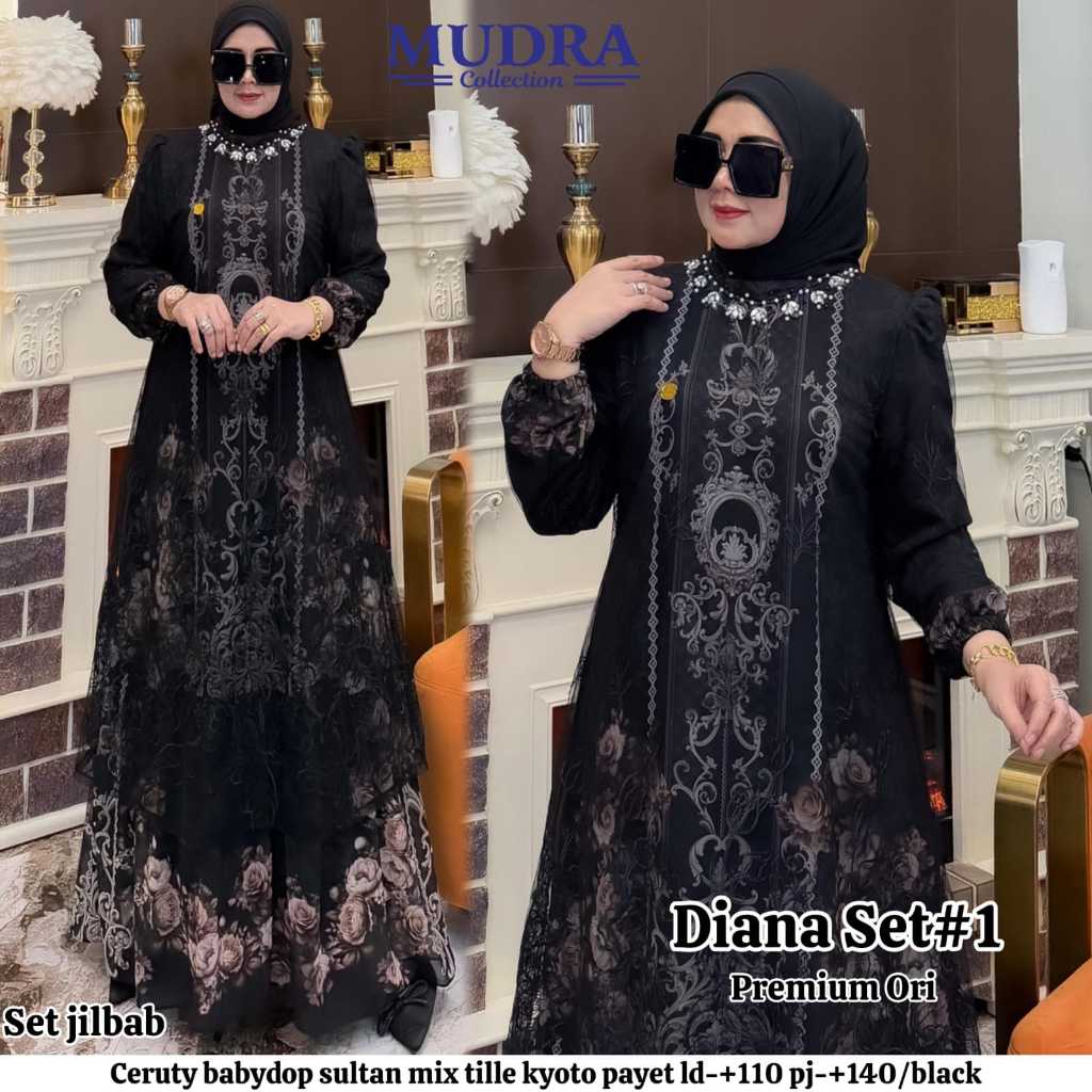 Gamis Mudra Collection / Gamis Terbaru / Gamis Wanita / Gamis Premium / Diana / Mudra Hijab