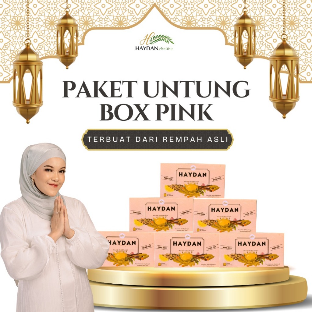 PAKET UNTUNG SR BOX PINK 48 HARI HAYDAN|HAID|TEH DETOX|PCOS|PROMIL|