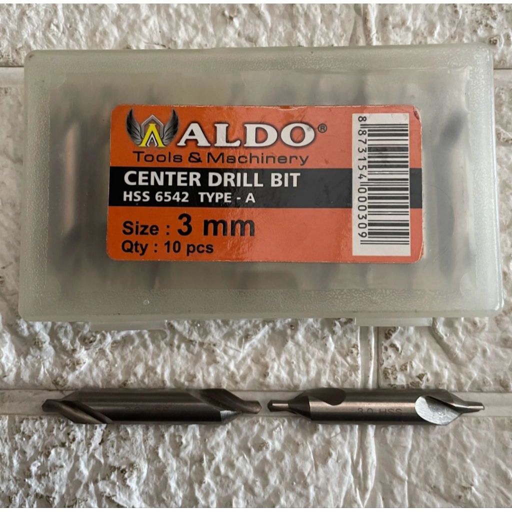 MATA BOR BUBUT/ CENTER DRILL ALDO BERBAGAI UKURAN