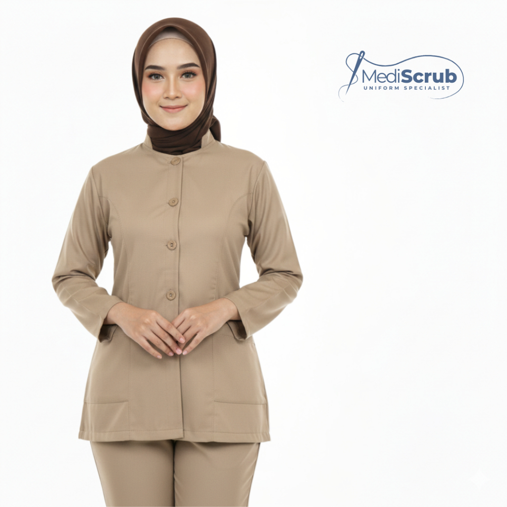 MediScrub - Baju Jaga / Scrub Shanghai Lengan Panjang – Bahan Katun Toyobo Premium